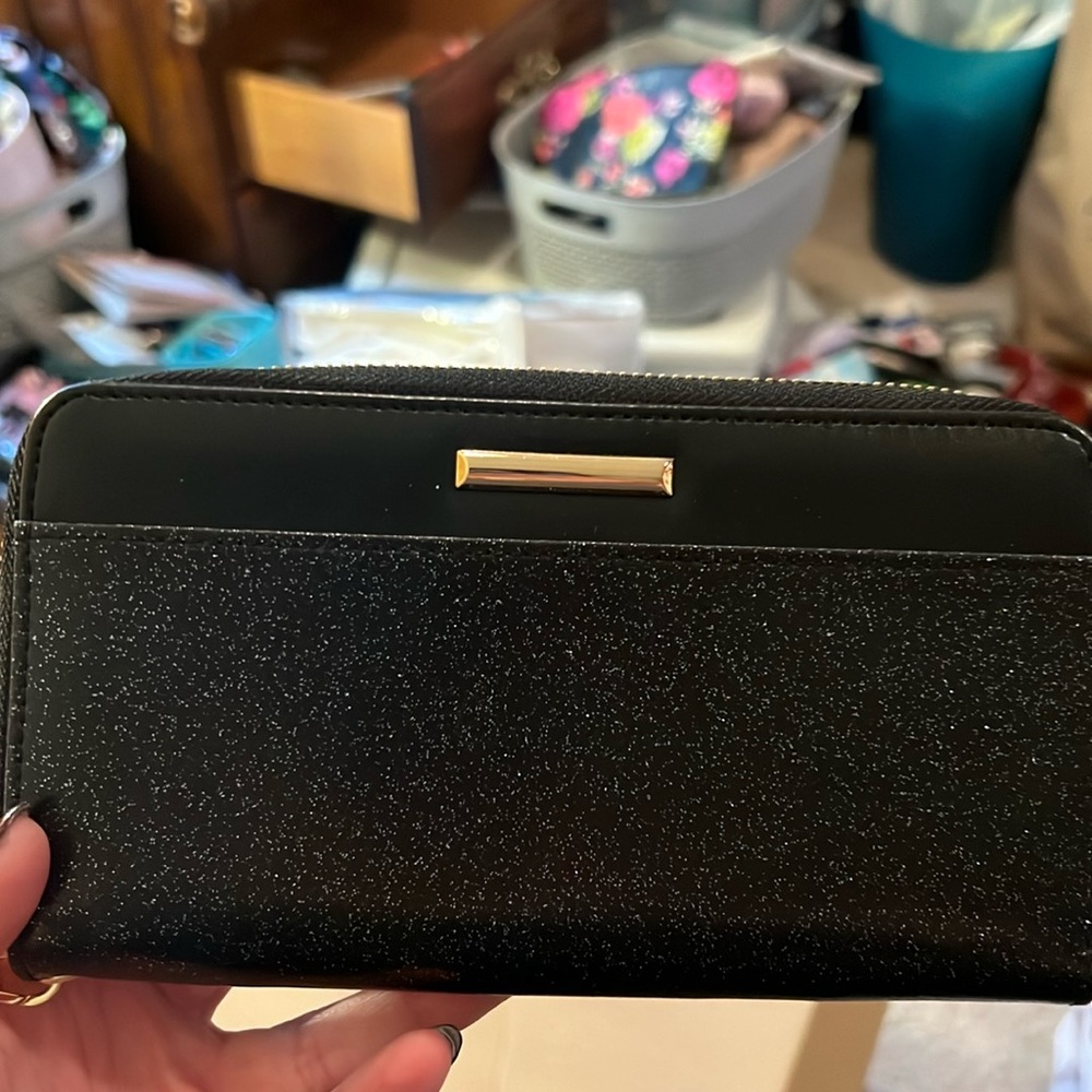 Black sparkly wallet